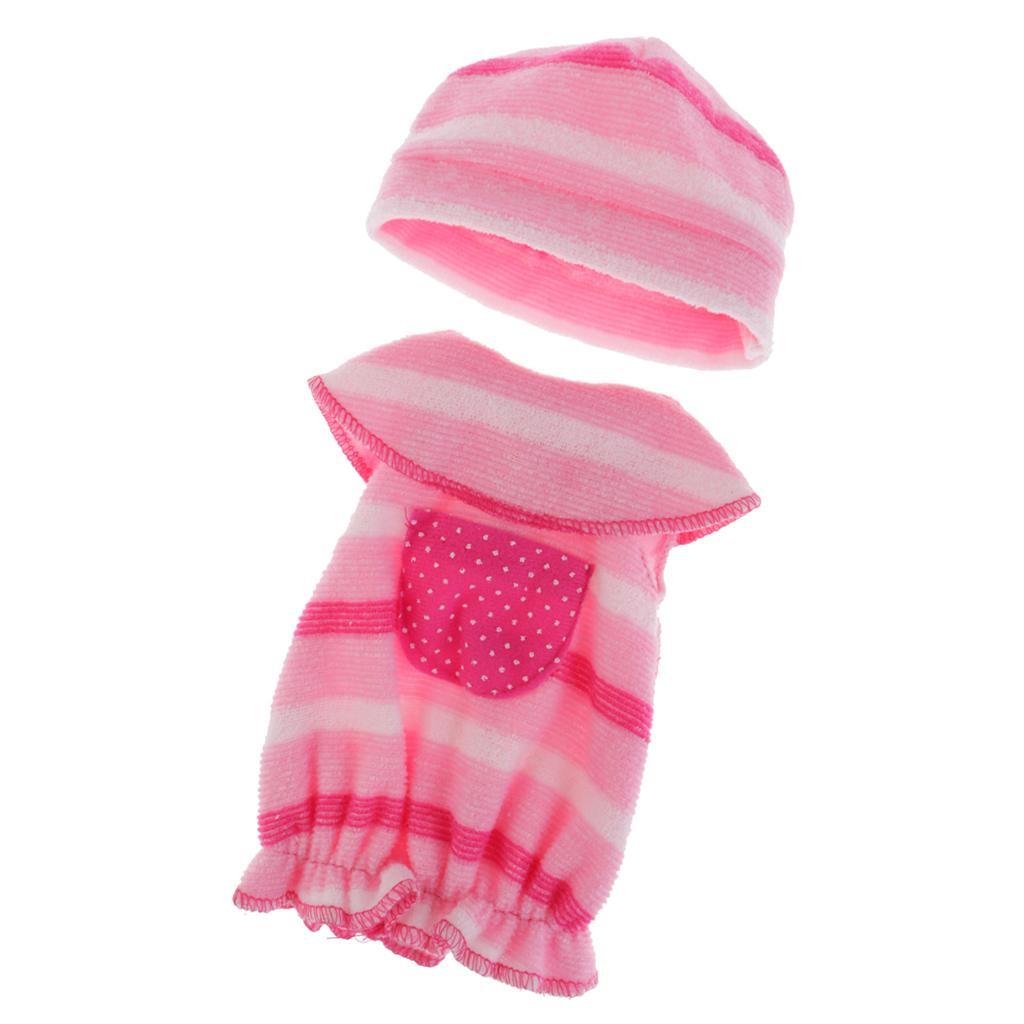 Handmade Pink Dress And Hat Set Outfit Clothes For 40cm 16-inch Salon Doll