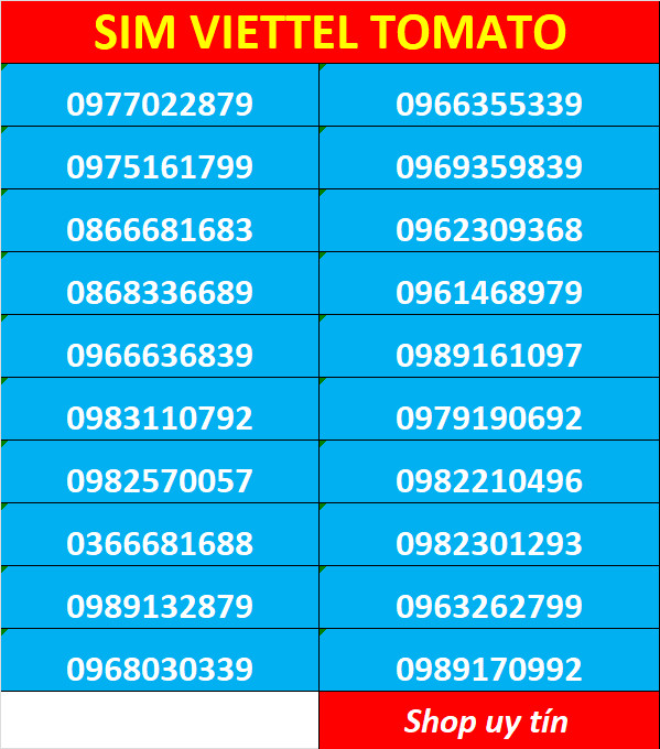 Sim viettel số đẹp - Nghe gọi mãi mãi - Hàng chính hãng