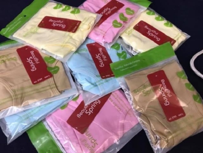Set 5 Quần Lót Bầu Cạp Chéo Loại Đẹp Trong Túi Zip,100%, Cotton