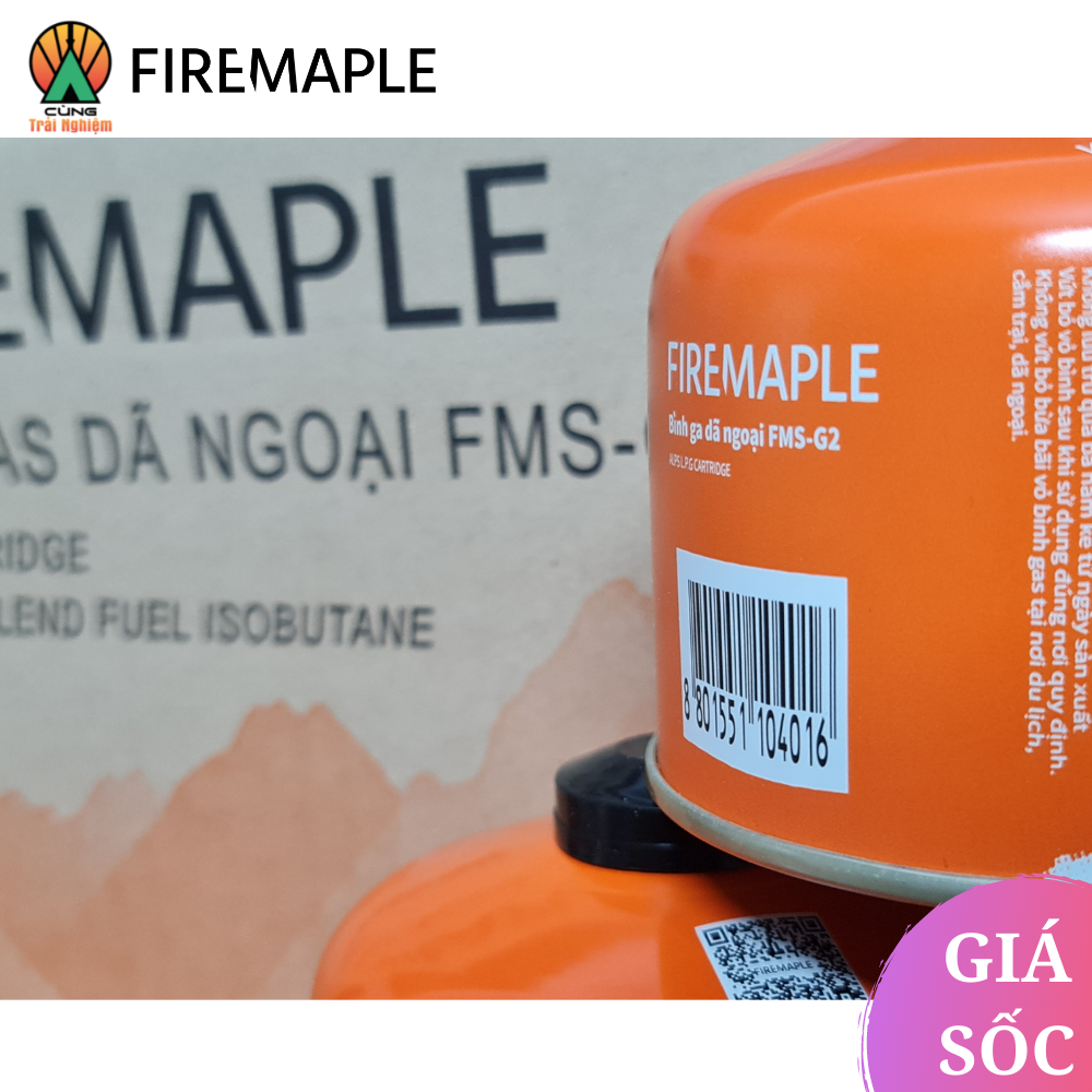 Lon Gas Du Lịch Chuyên Dụng Dã Ngoại Fire Maple FMS-G2 520ml Cho Hoạt Động Nấu Ăn Ngoài Trời