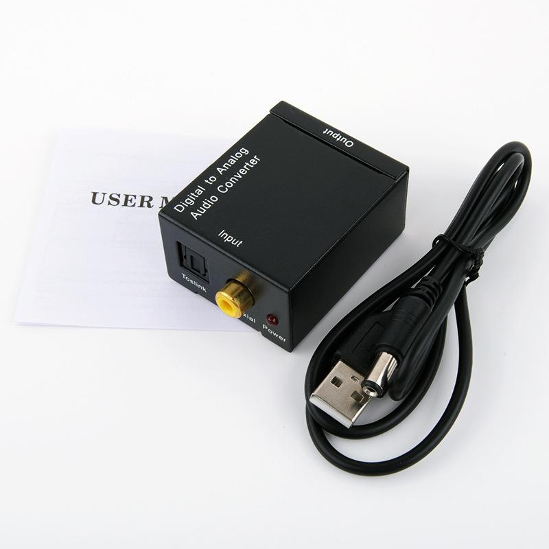 Bộ chuyển đổi đồng trục kỹ thuật số sang âm thanh analog phong cách mới nhất sợi quang sang bộ giải mã spdif tương tự sang bộ giải mã ps5 hoa sen