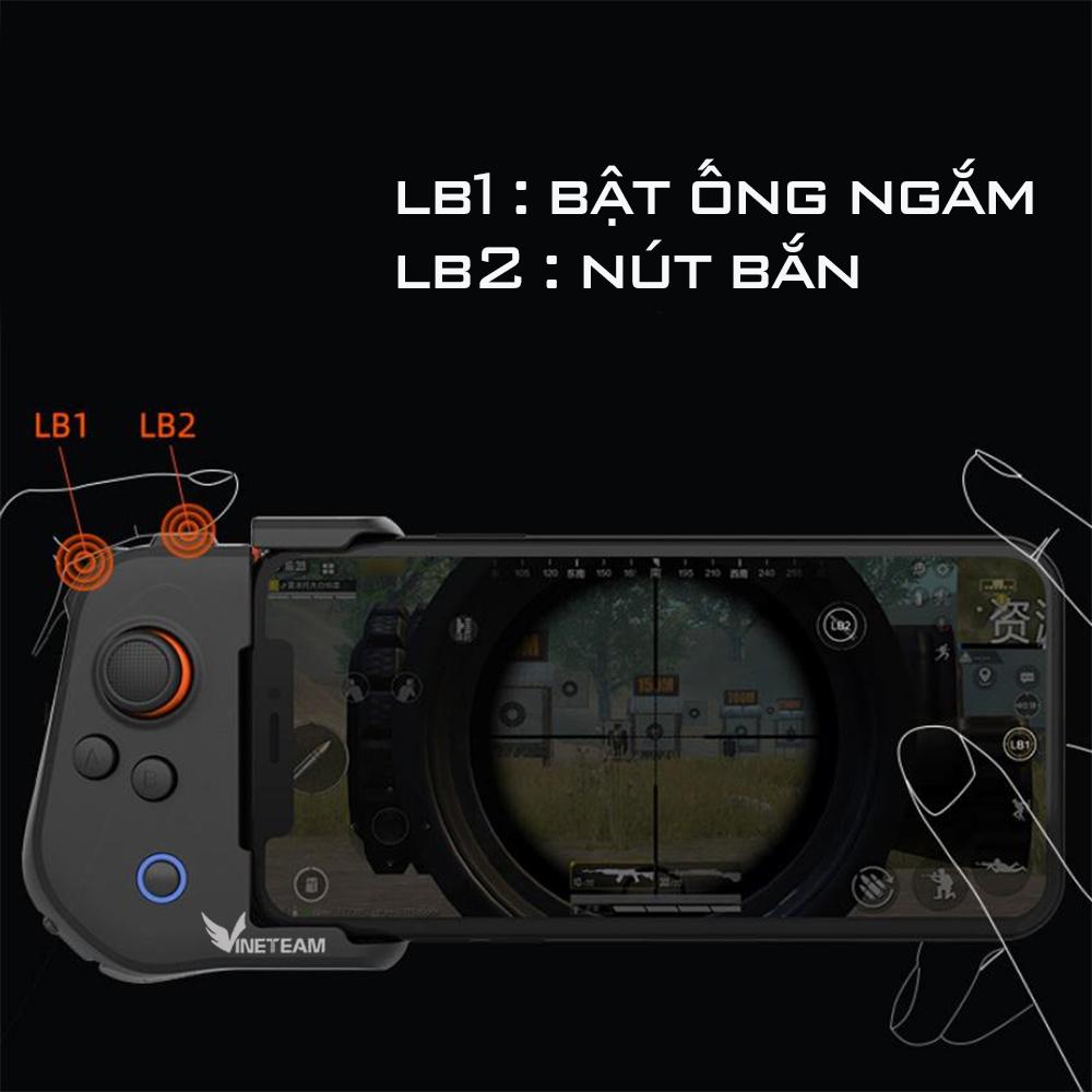 Tay Cầm Chơi Game Một Tay Không Dây VINETTEAM Tay Cầm Chơi Game PUBG Không Dây Một Tay, Bộ Điều Khiển Chơi Game Dành Cho IOS 13.4 và 13.5 ,ANDROID- Hàng Chính Hãng