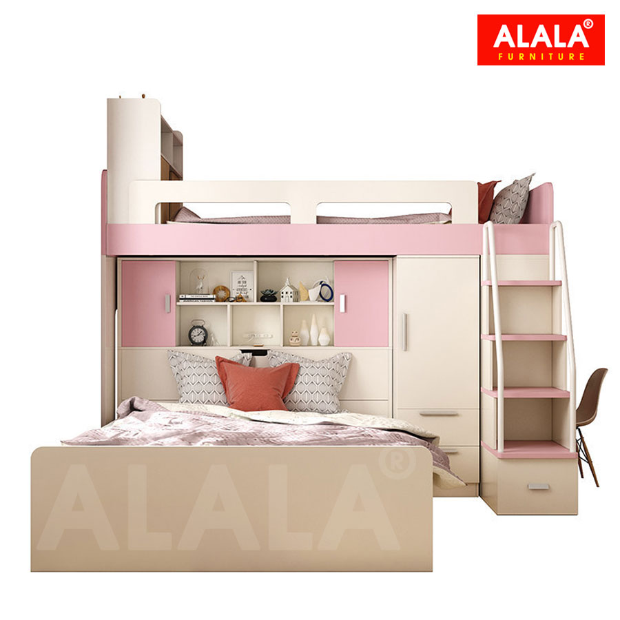 Giường tầng cho bé ALALA155 đa năng/ Miễn phí vận chuyển và lắp đặt/ Đổi trả 30 ngày/ Sản phẩm được bảo hành 5 năm từ thương hiệu ALALA/ Chịu lực 700kg