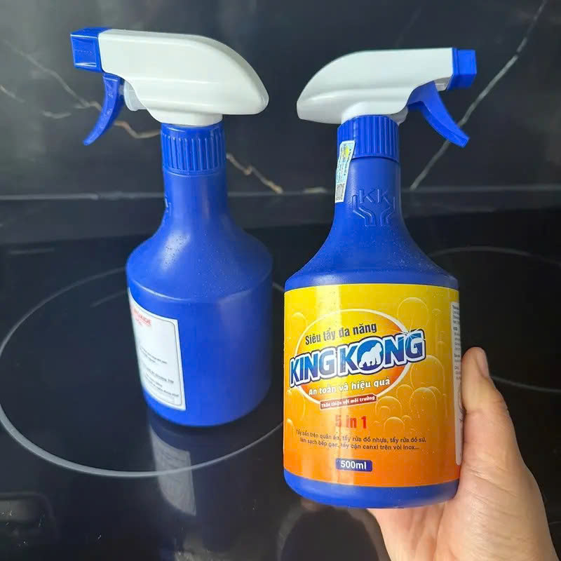 Cặp 2 Chai Tẩy Đa Năng KingKong, Tẩy Ố Mốc Ố Vàng, Làm Sạch Dầu Mỡ, Xoong Nồi, Đồ Nhựa, Toilet Hiệu Quả