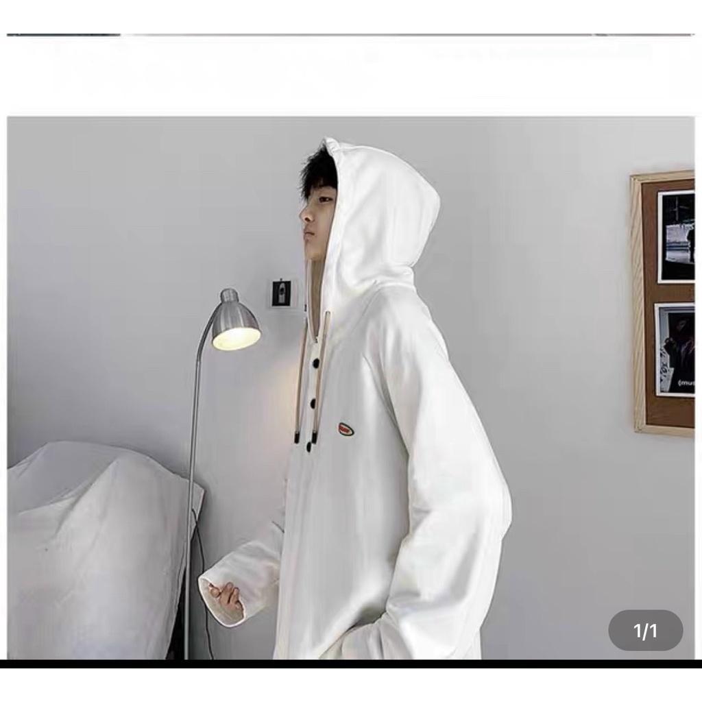 ÁO KHOÁC HOODIE CHUI ĐẦU CỔ TRỤ PHỐI NÚT CÁ TÍNH SÀNH ĐIỆU MẪU HOT MỚI NHẤT 2021 SWM