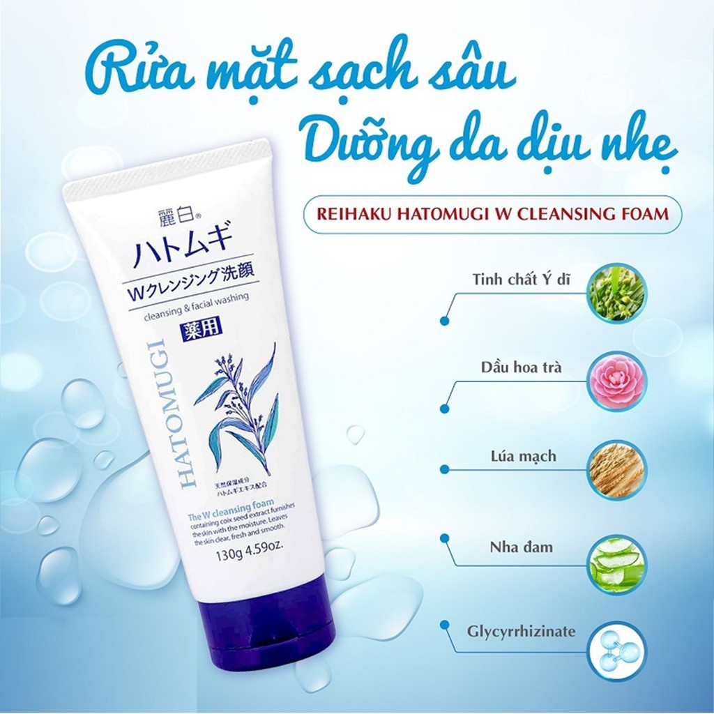 Sữa rửa mặt Hatomugi hạt ý dĩ