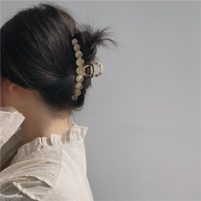 Kẹp tóc nữ đính ngọc Vituni kẹp tóc kim loại phong cách Hàn Quốc vintage nhẹ nhàng KT12