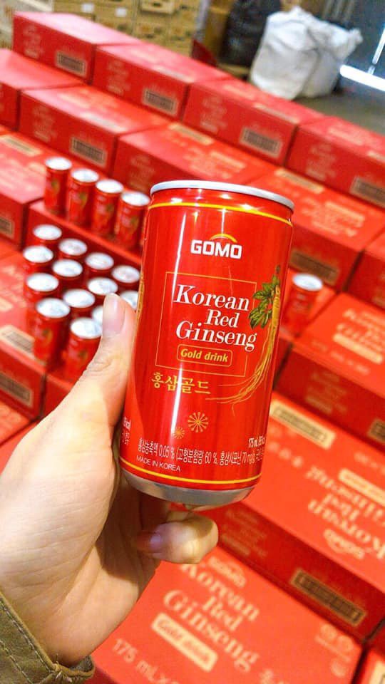 Nước tăng lực hồng sâm Gomo 175ml x 30 lon