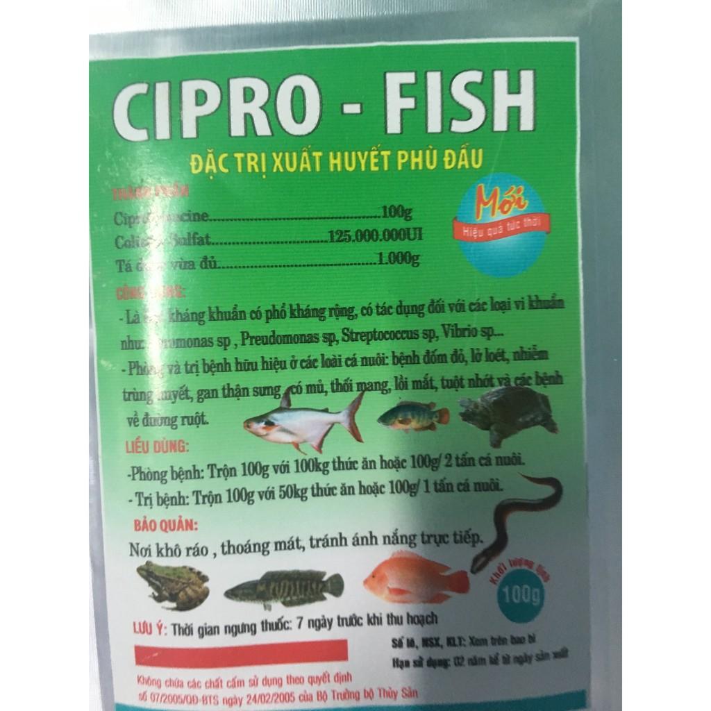Combo 10 gói Ciprofish dùng cho cá, lươn và các loài thủy sản