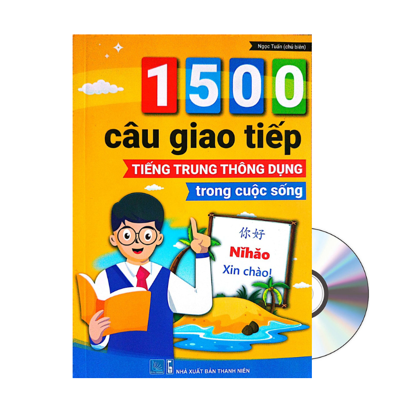 Sách- 1500 câu giao tiếp tiếng Trung thông dụng trong cuộc sống (có mp3 nghe)+ DVD tài liệu