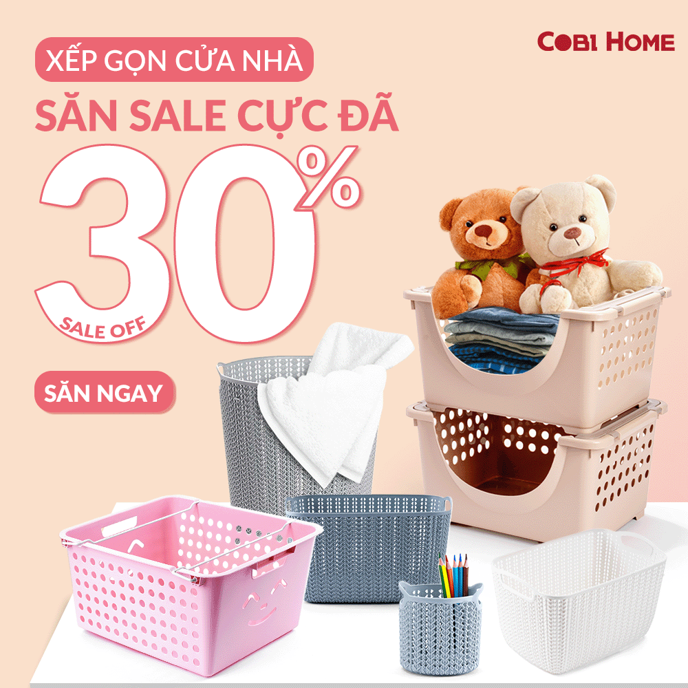 Giỏ nhựa đa năng, giỏ nhựa có quai nhiều màu, nhiều size