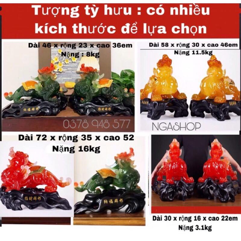 Tượng tỳ hưu phong thuỷ trang trí nội thất khai trương chiêu tài , màu vàng,-dài 46 x rộng 23 x cao 36cm