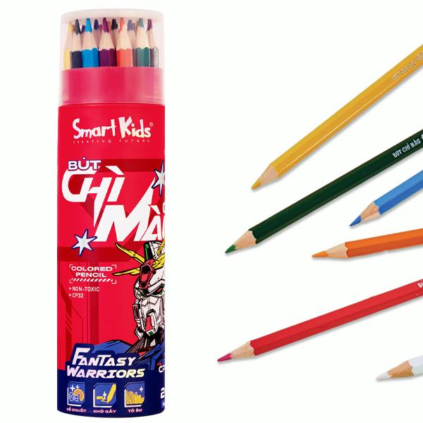 Ống 24 Bút Chì Màu Fantasy Wariors - Smartkids CP32