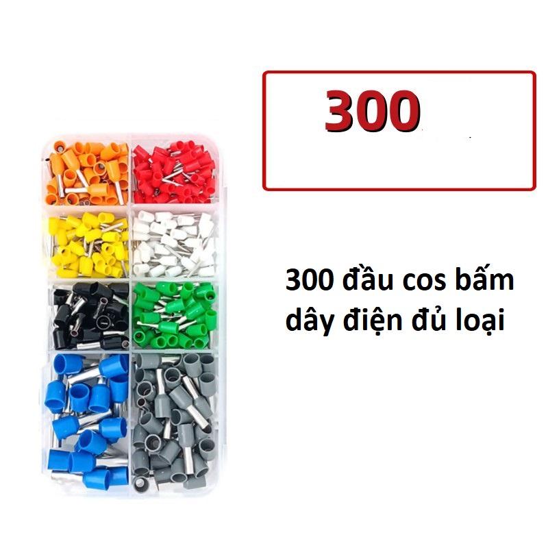 Kìm bấm cos vuông HSC8 6-4A tự điều chỉnh kèm 300 đầu cos đủ loại cos ống tròn cos pin