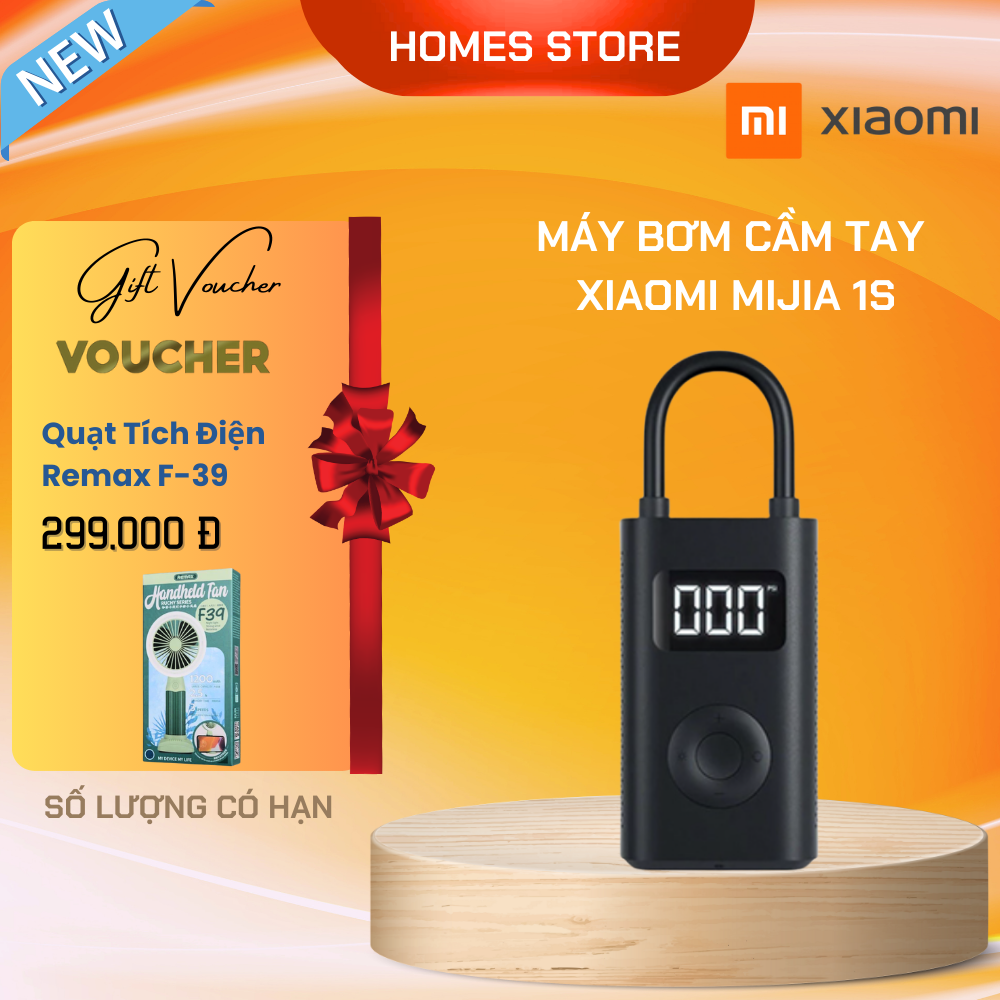 Máy Bơm Cầm Tay Đa Năng XIAOMI Mijia Bicycle Có Màn Hình Hiển Thị Bơm Xe Hơi, Xe Máy, Xe Đạp - Hàng Chính Hãng