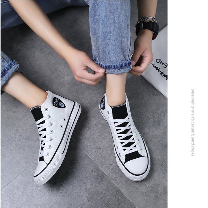 Giày nam, giày vải nam cổ cao, giày sneaker phong cách Hàn Quốc CV35