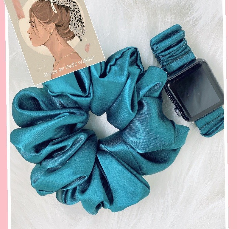 Dây cột tóc Scrunchies Phi lụa sang trọng