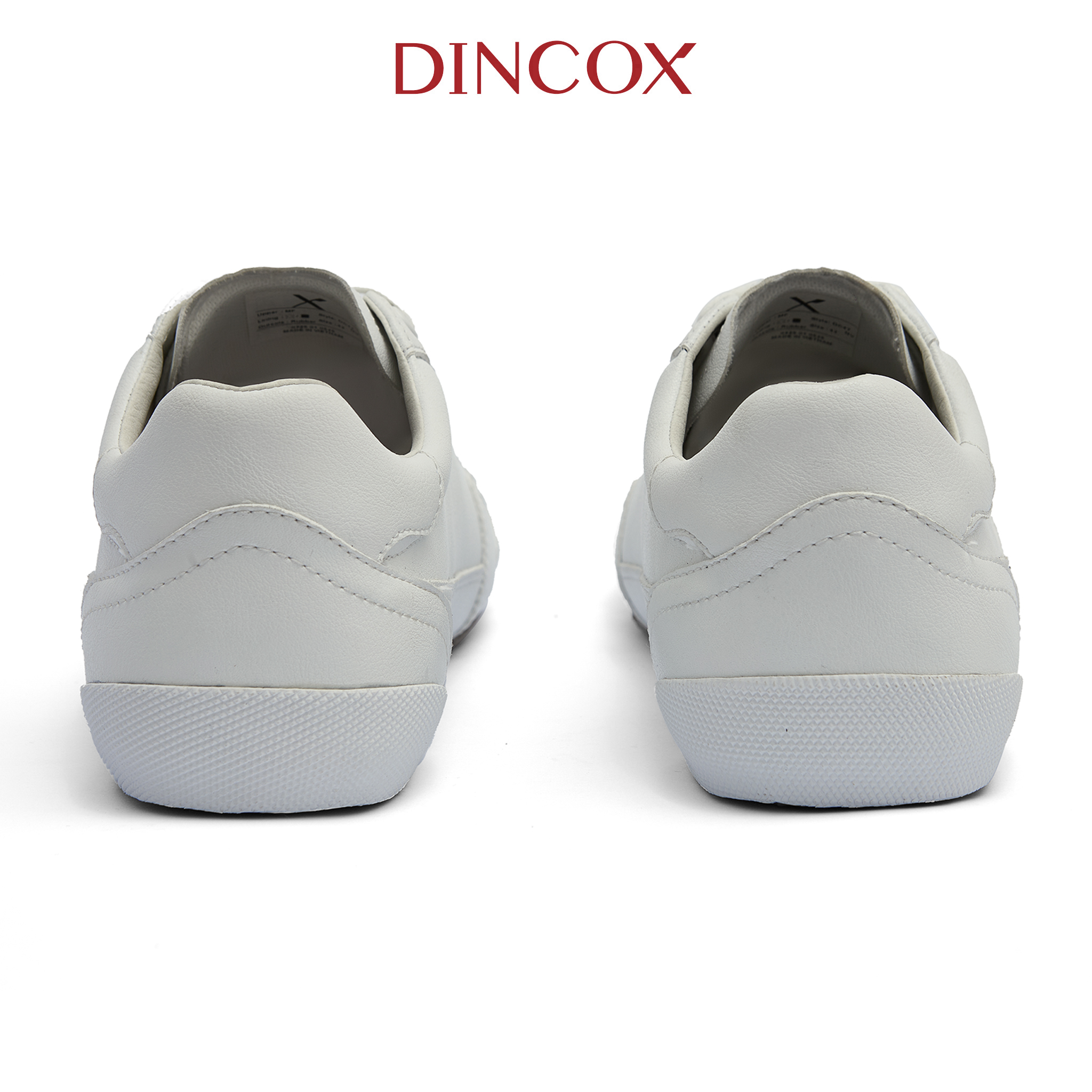 Giày Sneaker Da Nam Nữ Dincox DC47 WHITE Shoes Đế Bằng, Bền Và Nhẹ Hơn- Da Dincox Thời Thượng
