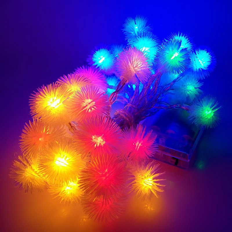 Dây đèn led hình hoa bồ công anh 5M 40 đèn dùng điện 220V