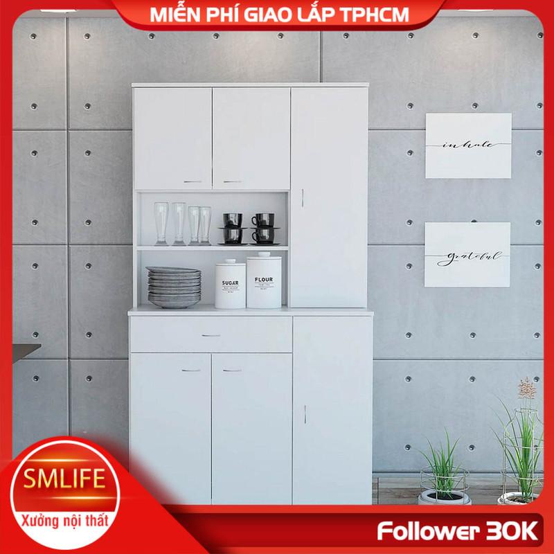 Tủ nhà bếp bằng gỗ thiết kế đơn giản SMLIFE Doumia