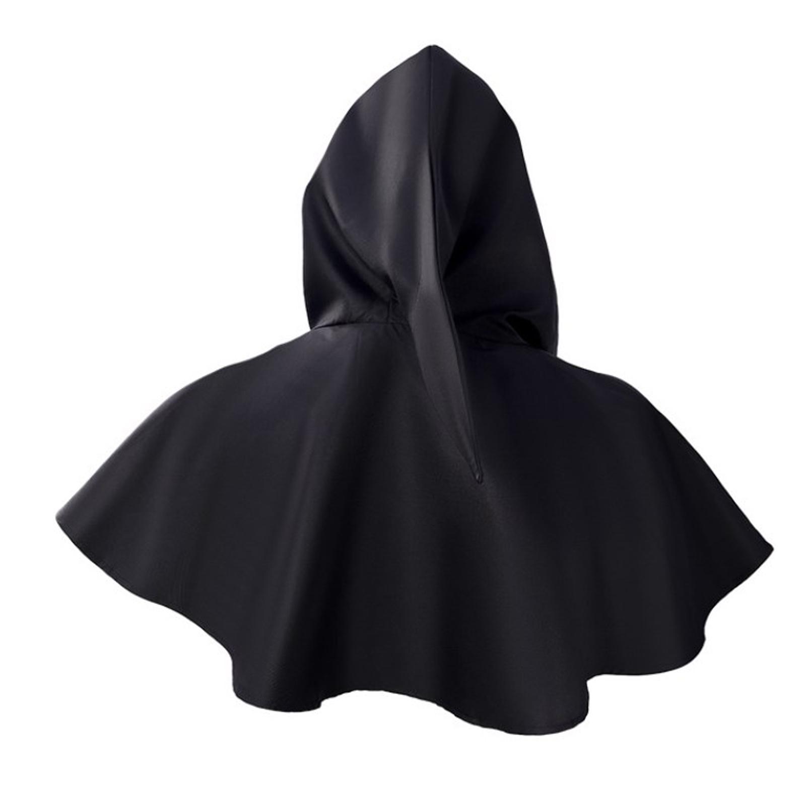 Halloween Cowl Medieval Cowl Hat Cosplay Costume Witch Cowl Hat Funny Halloween Poncho Hooded Poncho Hooded Cloak for Party Day