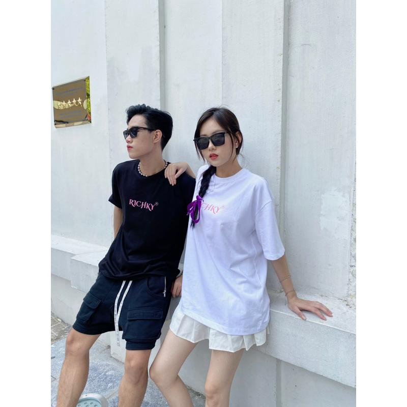 [Mã INBAU300 giảm 10% đơn 250K] Áo Thun Unisex Richky Premium Tee Luxury BlackPink Đen - RKP02