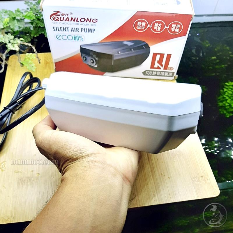 Máy Sủi QuanLong 2 Vòi QL | Sủi Oxy Chất Lượng Cao - Giảm Ồn Cho Bể Cá Cảnh Thuỷ Sinh