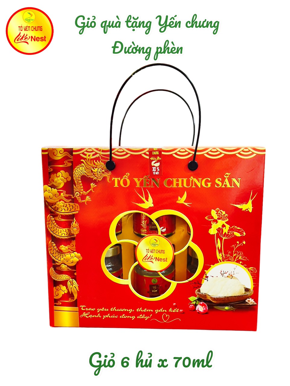 Yến Chưng Đường Phèn 30% Yến Like Nest