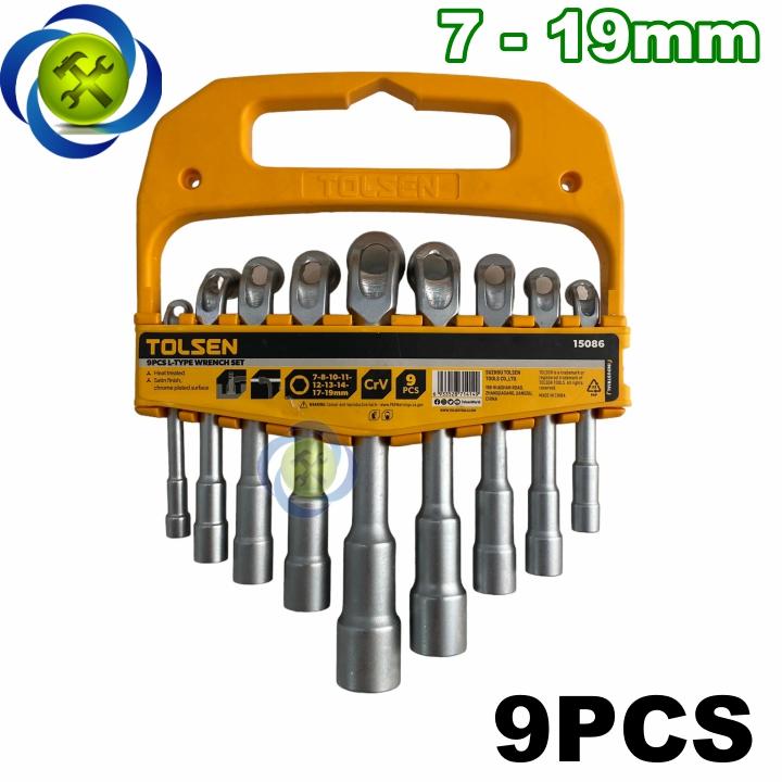 Bộ điếu 9 chi tiết Tolsen 15086  thép CR-V