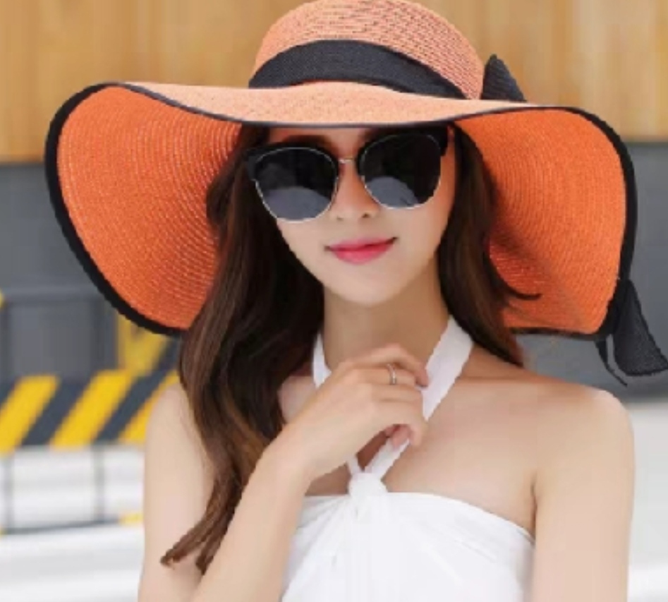 Nón vành rộng Mũ cói đi biển rộng vành nữ thời trang Hàn Quốc dona22030802