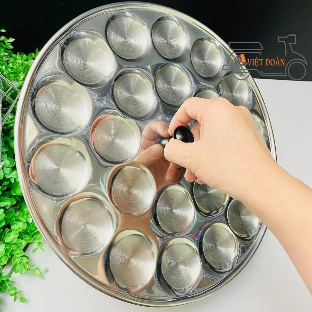 Khuôn Bánh Bèo, Bánh Bò - Inox tiện lợi có nút cầm chống nóng - Nhiều Kích Cỡ