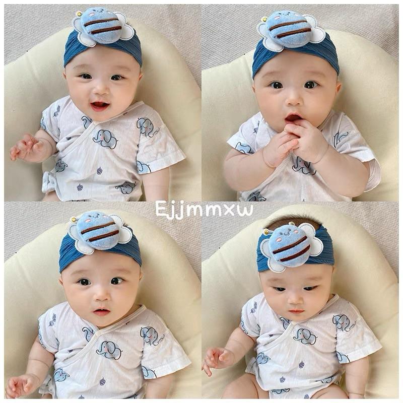 Set Mũ Nón Turban Kèm Vớ Cao Cổ Có Chống Trượt Đính Hình Dễ Thương Cho Bé Gái - Chicbaby