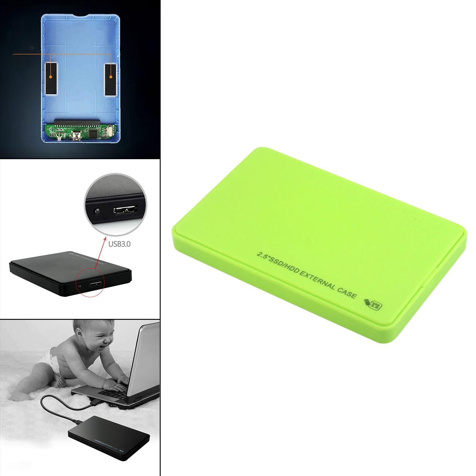 2.5in External HDD Enclosure Storage Case Box for PC Computer Green