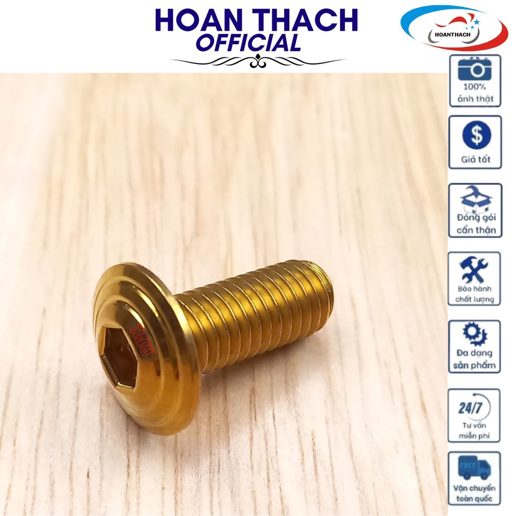 Ốc 8L15 Đầu Dù Vàng dùng cho nhiều dòng xe máy SP016475 (giá 1 con)