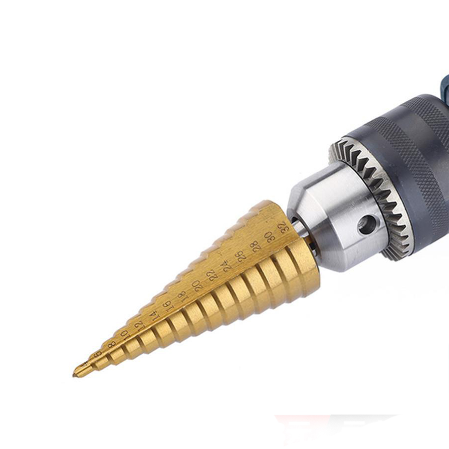Bộ 3 Mũi Khoan Bước Hình Nón Phủ Titanium