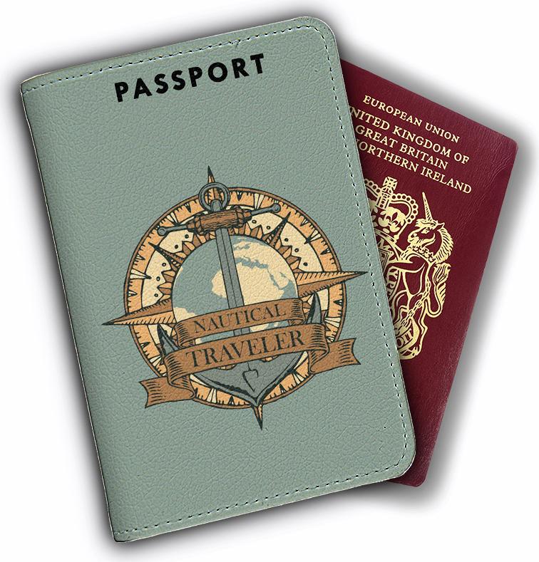 Ví Passport Hoạ Tiết MỎ NEO - ANCHOR - Passport Cover Holder - Bao Da Hộ Chiếu Du Lịch Thời Trang - Tiện Lợi - PPT189