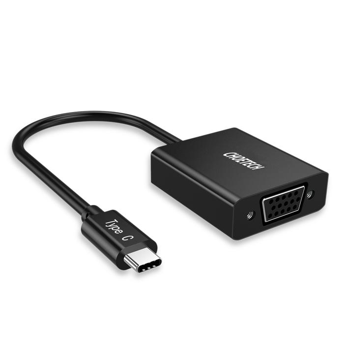 Hub dây cáp chuyển đổi Type-C thành cổng VGA Full HD chuẩn 1080P hiệu CHOETECH V01 dành cho Macbook / Smartphone / Máy tính bảng - Hàng chính hãng