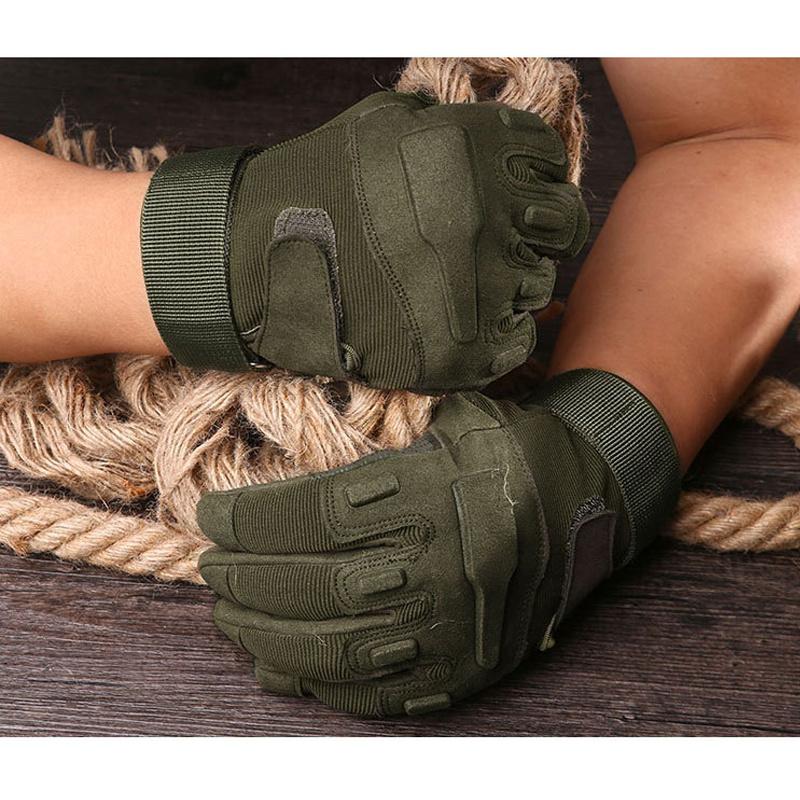 Chiến Thuật Full Ngón Găng Tay Thể Thao Ngoài Trời Xe Đạp Găng Tay Chống Trượt Quân Sự Quân Đội Bắn Súng Sơn Airsoft Đi Xe Đạp Găng Tay Nửa Color: full finger black Size: XL