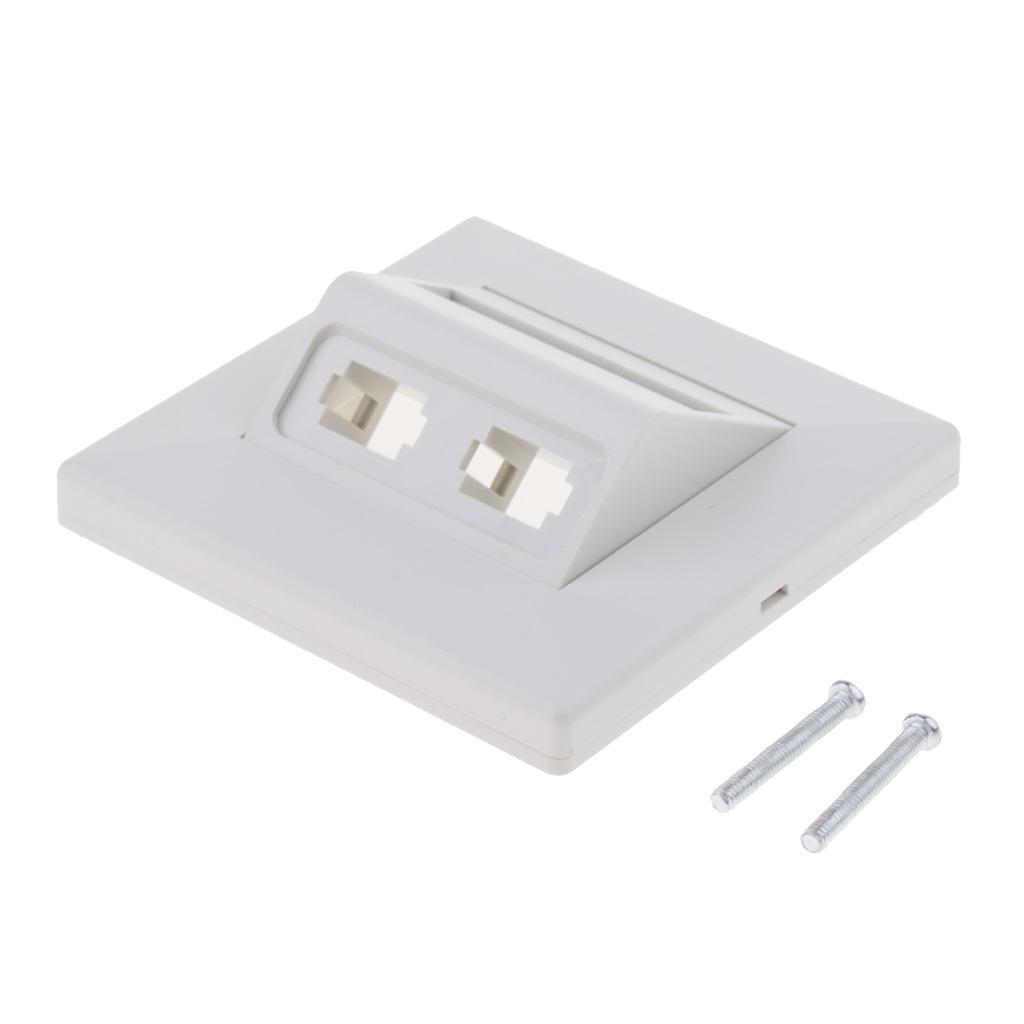 ABS 2 Sockets Fiber Tray Fiber Optic Wall Plate Panel