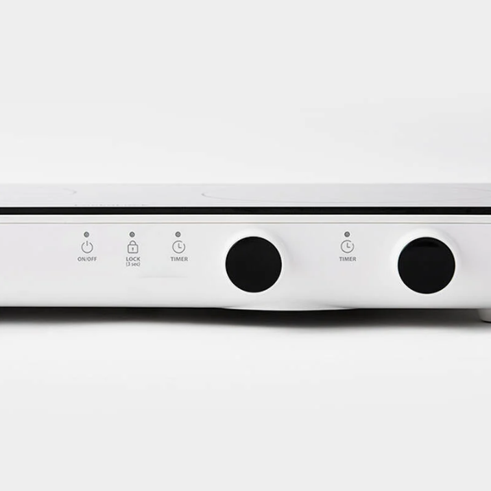 Bếp Điện Từ Đôi Locknlock Square Double Induction, 220240V, 50/60Hz, 1500W+1300W Màu Trắng - EJI326WHT - Hàng chính hãng