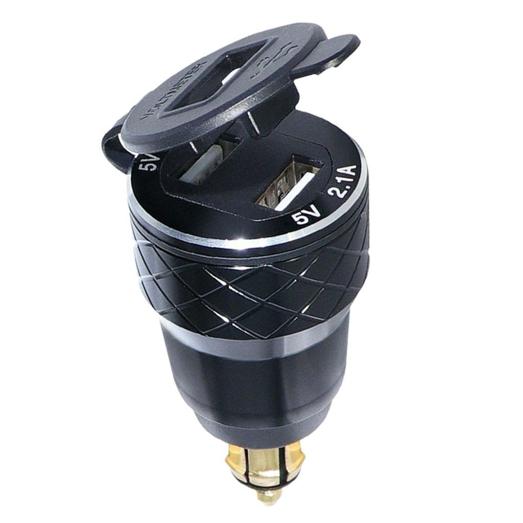 2.1A Voltage Display 2 USB Charger For Motorcycle
