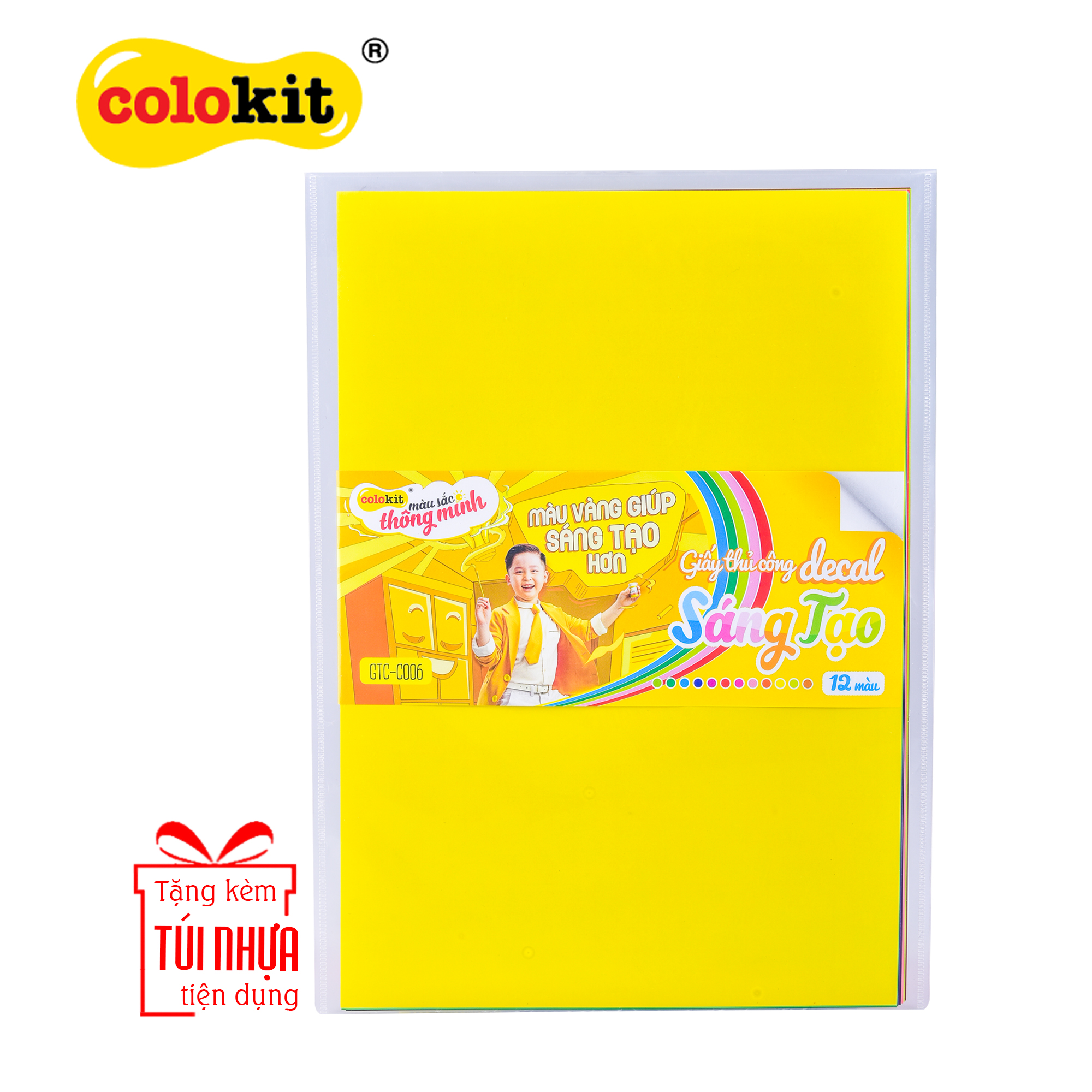 Giấy thủ công Colokit GTC-C006 12 màu khổ lớn