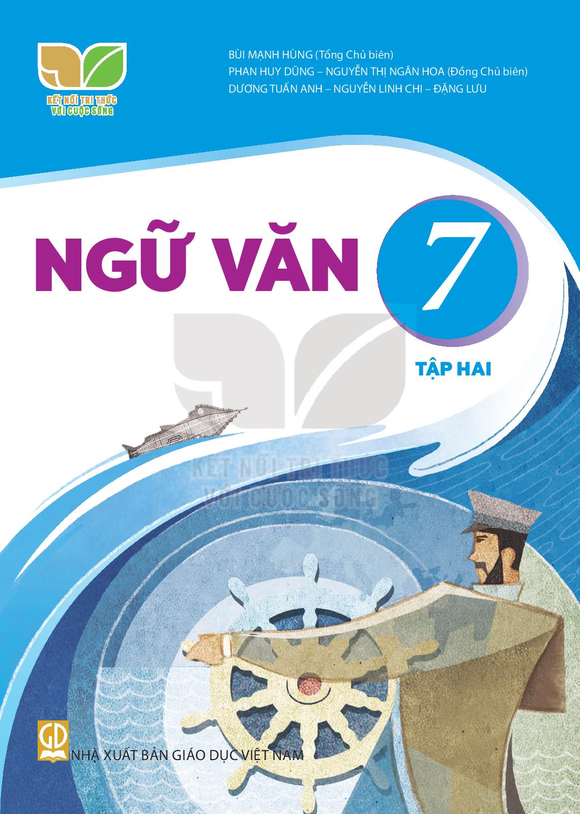 Sách - Ngữ văn 7 tập 2 kết nối tri thức và 2 tập giấy kiểm tra kẻ ngang vỏ xanh