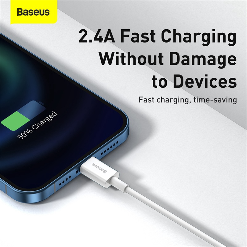 Cáp sạc iPhone Baseus Superior Series Fast Charging Data Cable (2.4A, 480Mbps, Fast charge, ABS/ TPE Cable) -  Hàng Chính Hãng