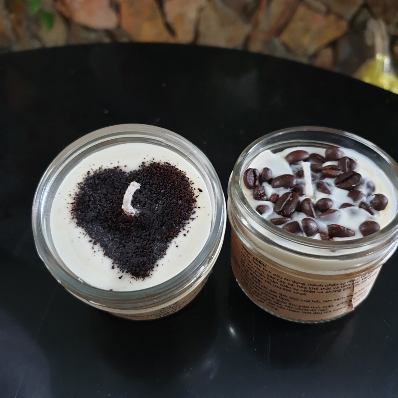 Nến thơm tinh dầu cà phê (coffee candle) 100g - Giúp thơm phòng, thư giãn giảm stress với thành phần hoàn toàn tự nhiên