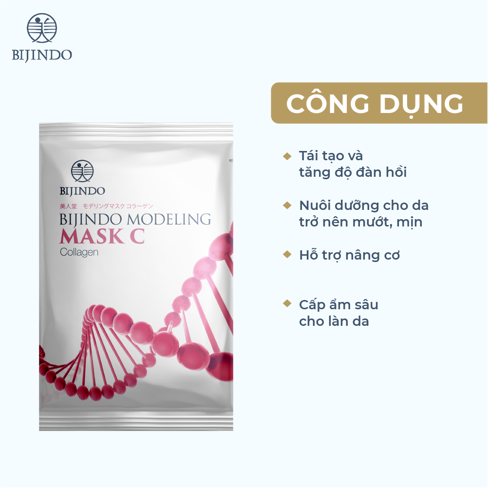 Combo 3 Mặt Nạ Dẻo Chống Lão Hoá BIJINDO Modeling Mask C (Collagen) 40g