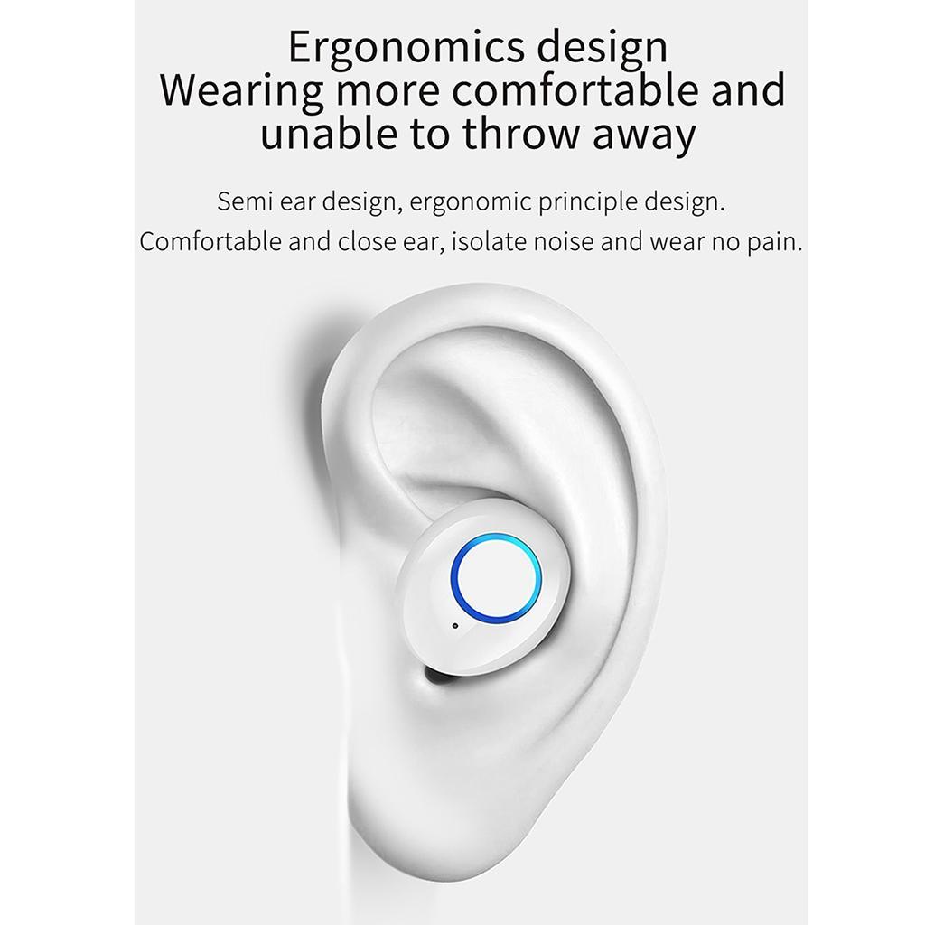 Wireless 5.0 Noise Cancelling Earphones Light Blue