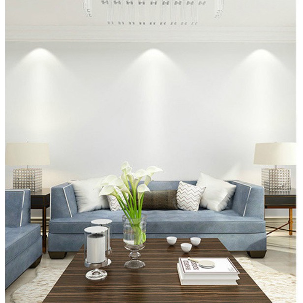 Combo 10 mét giấy dán tường, decal dán tường trang trí nhà cửa TRẮNG NHÁM khổ 45cm