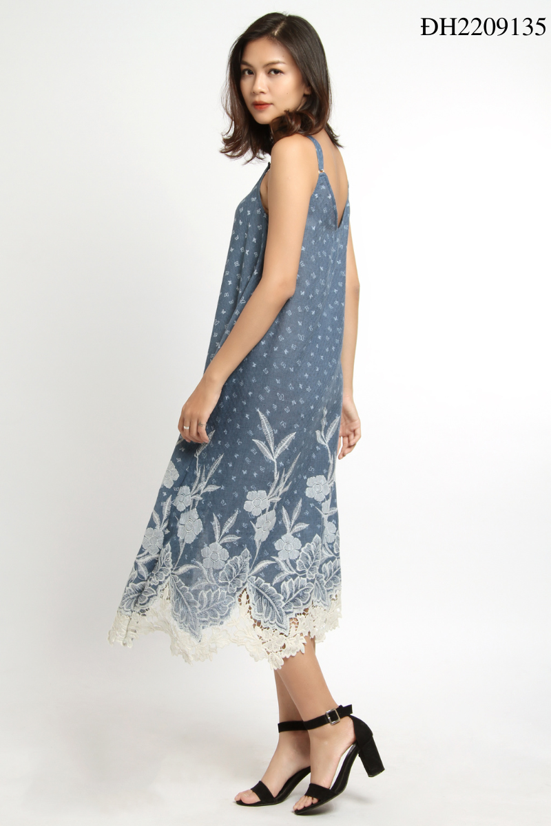 Đầm suông phối ren NN130305