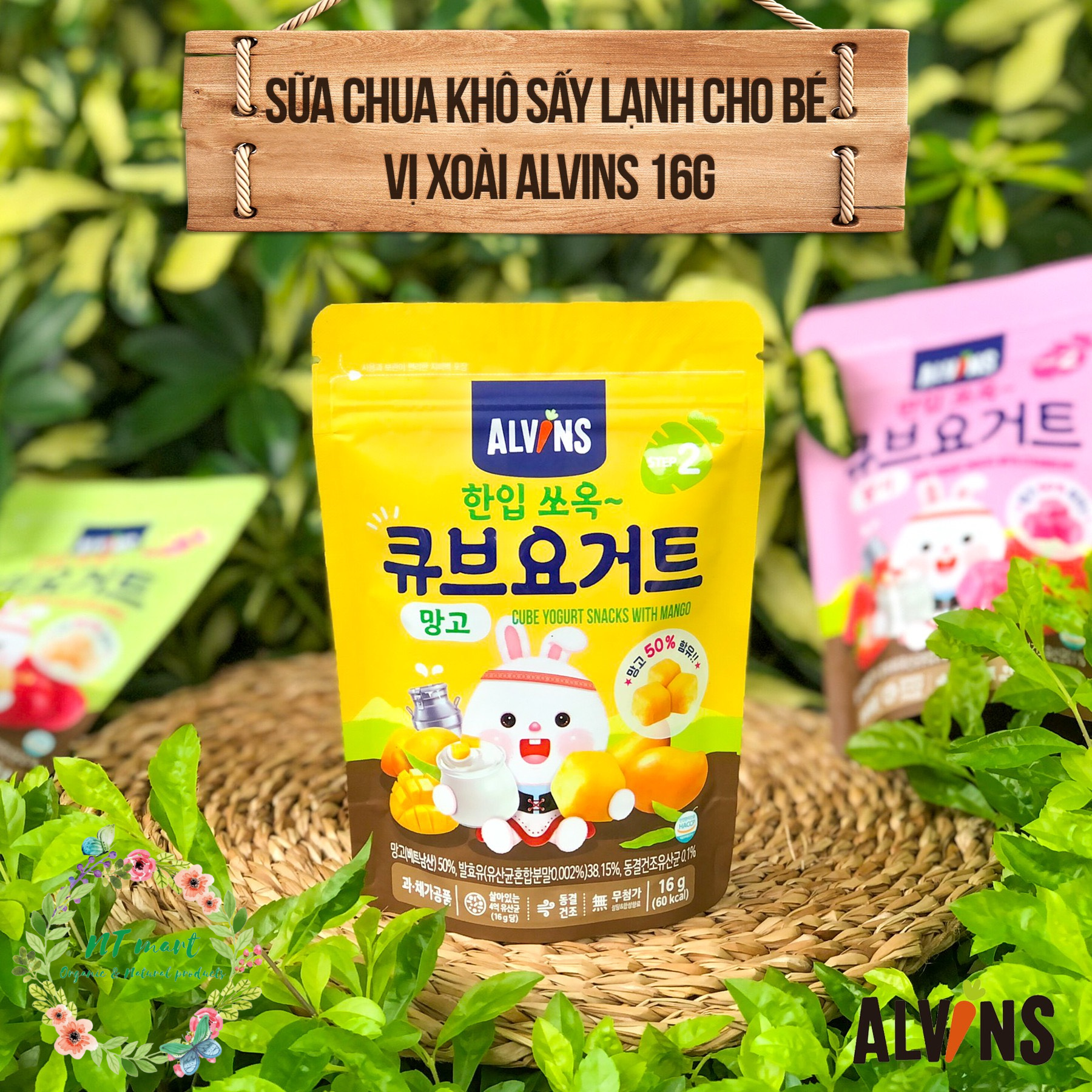 Sữa chua khô sấy lạnh cho bé vị xoài ALVINS 16gr